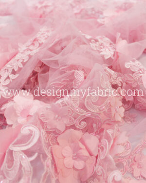 Rose floral net fabric #80086