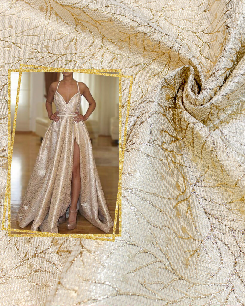 Gold 027 Silk Jacquard main image 0