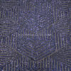 Blue stripped diamond sequined lace fabric #81829 - Image 3
