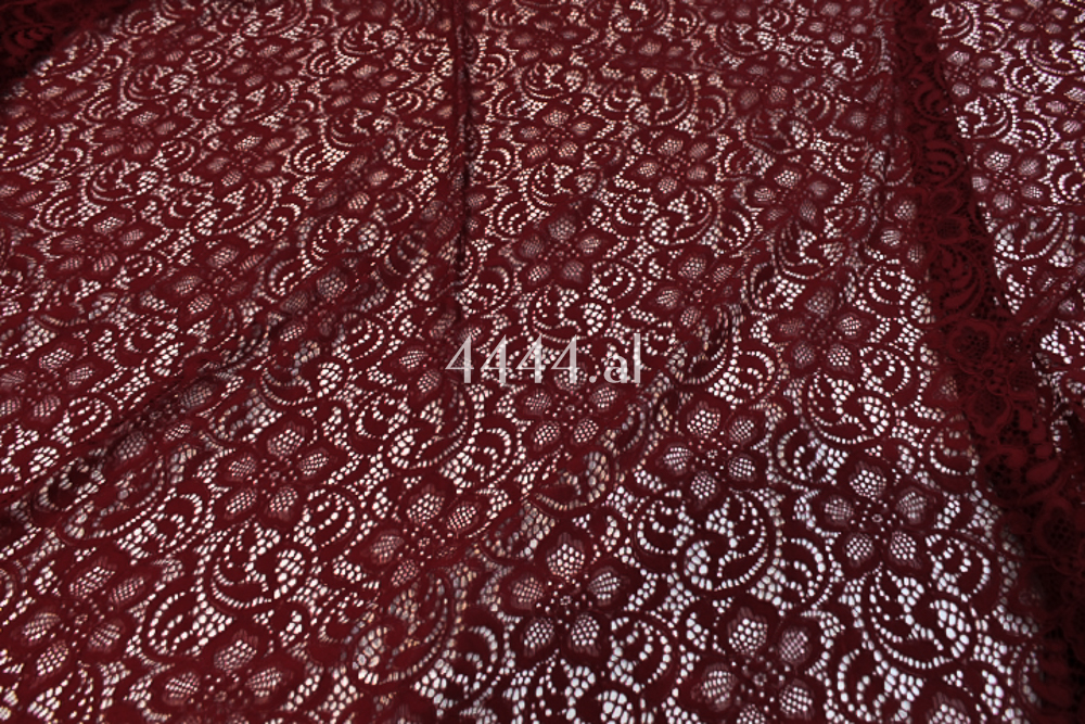 Brown Burgundy lace fabric #80651 - Design My Fabric