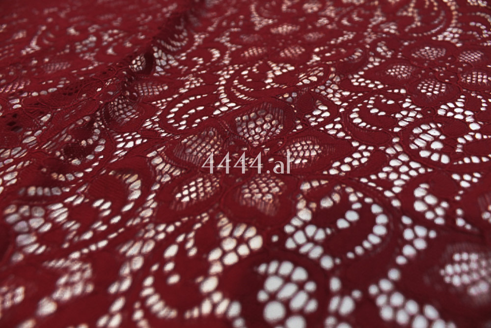 Brown Burgundy lace fabric #80651