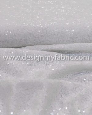 White net sequin fabric #92013