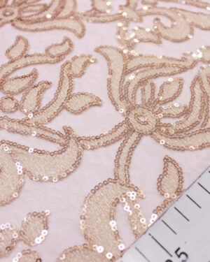 RoseGold net floral fabric #81641