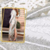 White and Silver baroque sequined lace fabric #91418