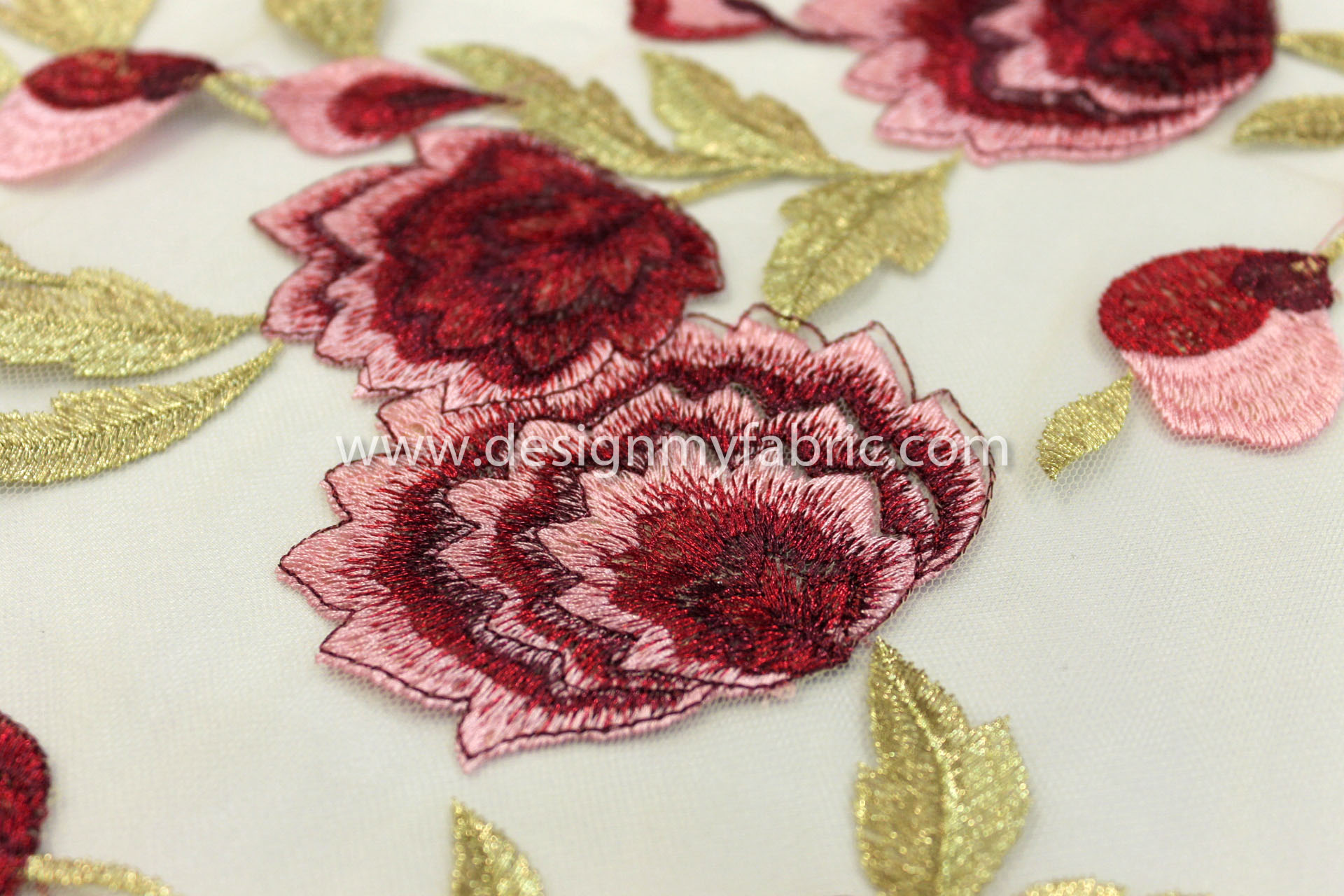 Star Gold-White Floral Metallic Lace Fabric – Buy Fabrics