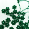 Green net beaded fabric #20478 - Image 2