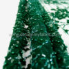 Green net beaded fabric #20478 - Image 5