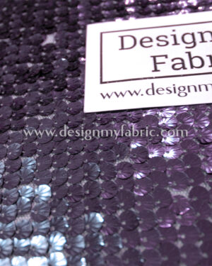 Purple big sequins lace fabric #81660