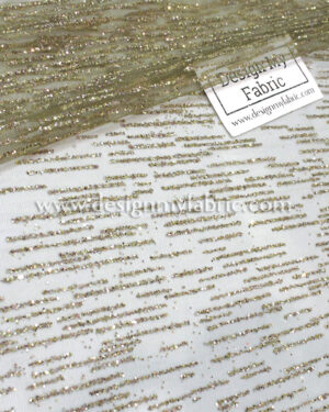 Gold net stripes / lines fabric #20532
