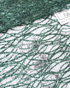 Green net glitter fabric #20626