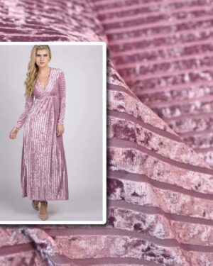 Pink velvet fabric #91790