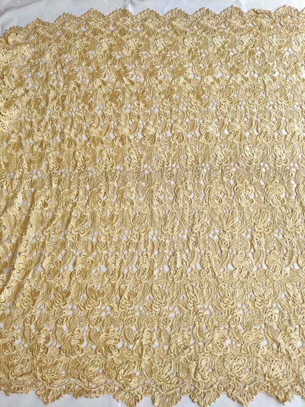 Gold Guipure floral lace