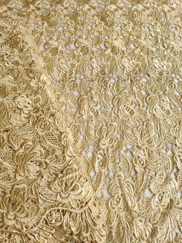 Gold Guipure floral lace