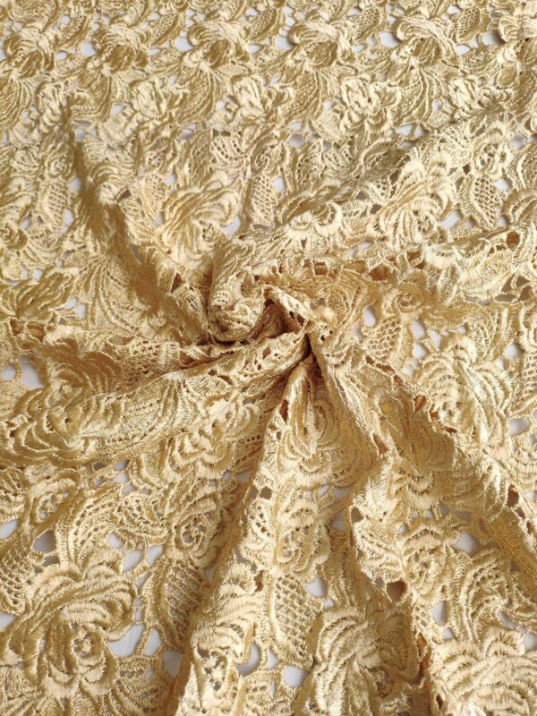 Gold Guipure floral lace