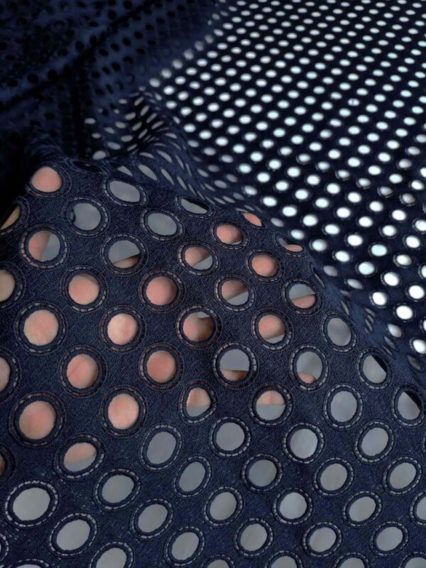 Blue dots guipure  lace
