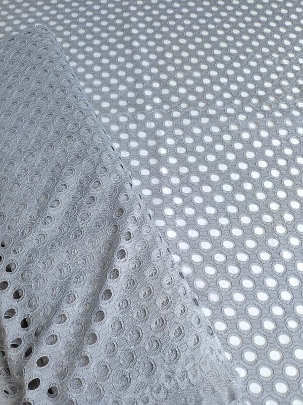Grey dots guipure  lace