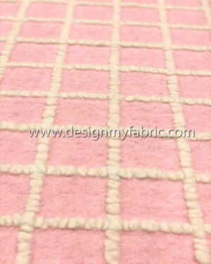 Pink wool jacquard fabric #81049