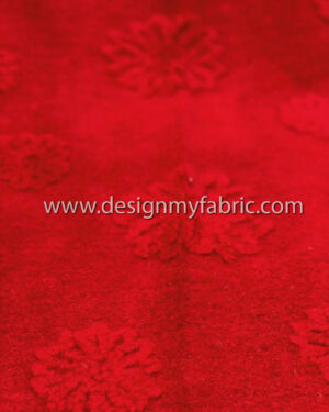 Red wool jacquard fabric #91795