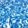 White and Blue majolica satin fabric #50206 - Image 3