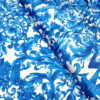 White and Blue majolica satin fabric #50206 - Image 4