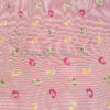 Red stripped cotton twill embroidered with feathers #91423 - Image 3