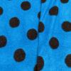 Blue jacquard wool fabric with black dots #81047 - Image 5