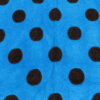 Blue jacquard wool fabric with black dots #81047 - Image 3