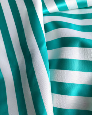 White and mint stripped jacquard #82650