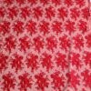 Red embroidered floral lace fabric #20677 - Image 2