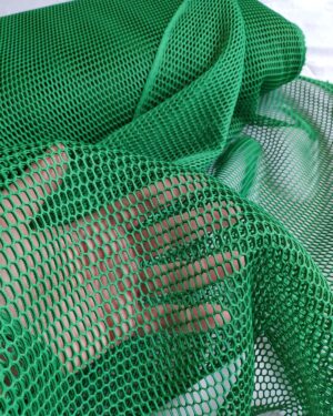 Green honeycomb air layer mesh fabric #90940