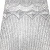 Silver sequined lace fabric  #91508 - Image 6