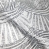 Silver sequined lace fabric  #91508 - Image 3