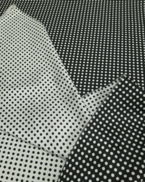 Black jacquard with white dots #80685