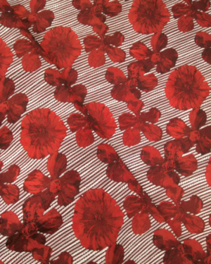 Red floral jacquard #80842