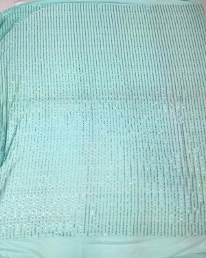 Mint beaded stretch fabric #80288