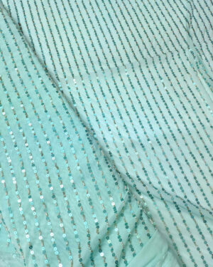 Mint beaded stretch fabric #80288