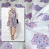 Purple floral organza jacquard #83228