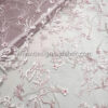 Light pink lace fabric with feathers and 3D flowers #20473 - Image 5