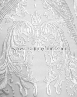 White bridal floral lace  #80295