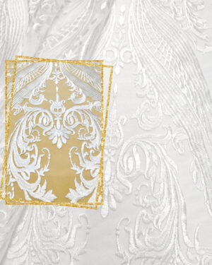 White bridal floral lace  #80295