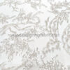 Off white silver bridal sequined lace with pearls and beads #99464 - Image 2