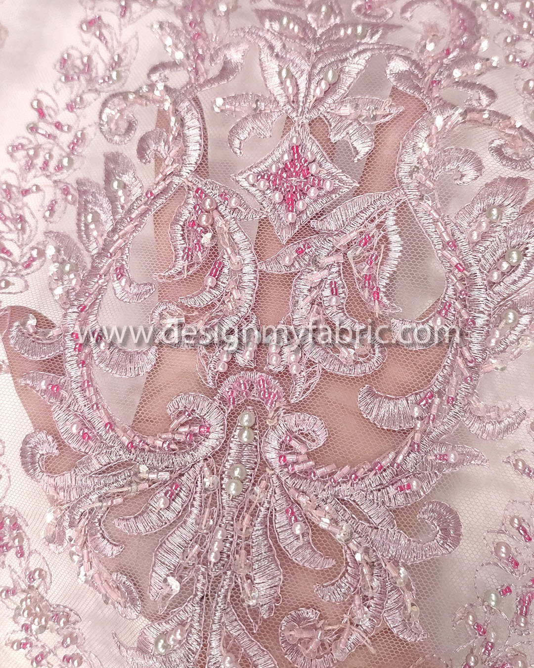 Pink Lace Fabric -  Canada