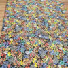Blue and Purple floral poplin fabric #81994 - Image 3