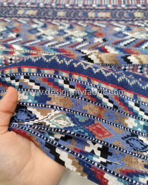 Blue poplin fabric #91045