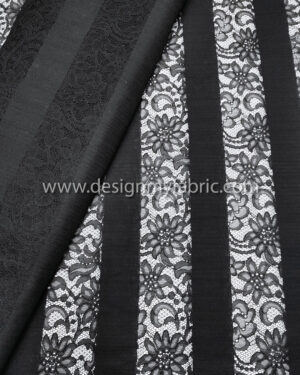 Black french lace fabric #99512
