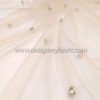 Light apricot with silver stone catcher lace fabric #99080 - Image 4