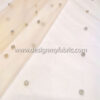 Light apricot with silver stone catcher lace fabric #99080