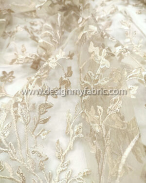 Gold lace fabric #99091