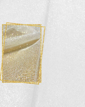 White glitter bridal lace fabric #50534