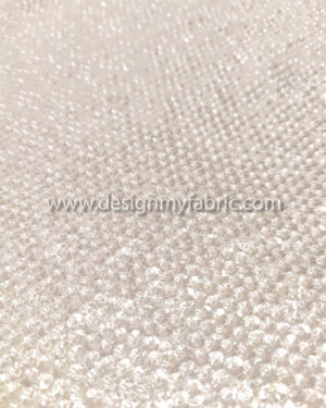 Ivory color sequin and seed beads bridal lace fabric #50711